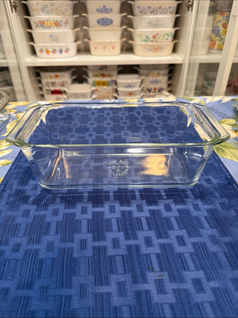 Vintage Pyrex Clear Glass Loaf Pan with Built-In Handles